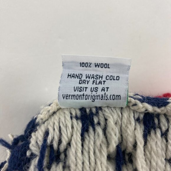 Vintage Vermont Originals USA Wool Ski Cap Beanie Hat Vail Colorado US Flag - Picture 4 of 5